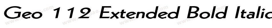 Geo 112 Extended Bold Italic字体转换